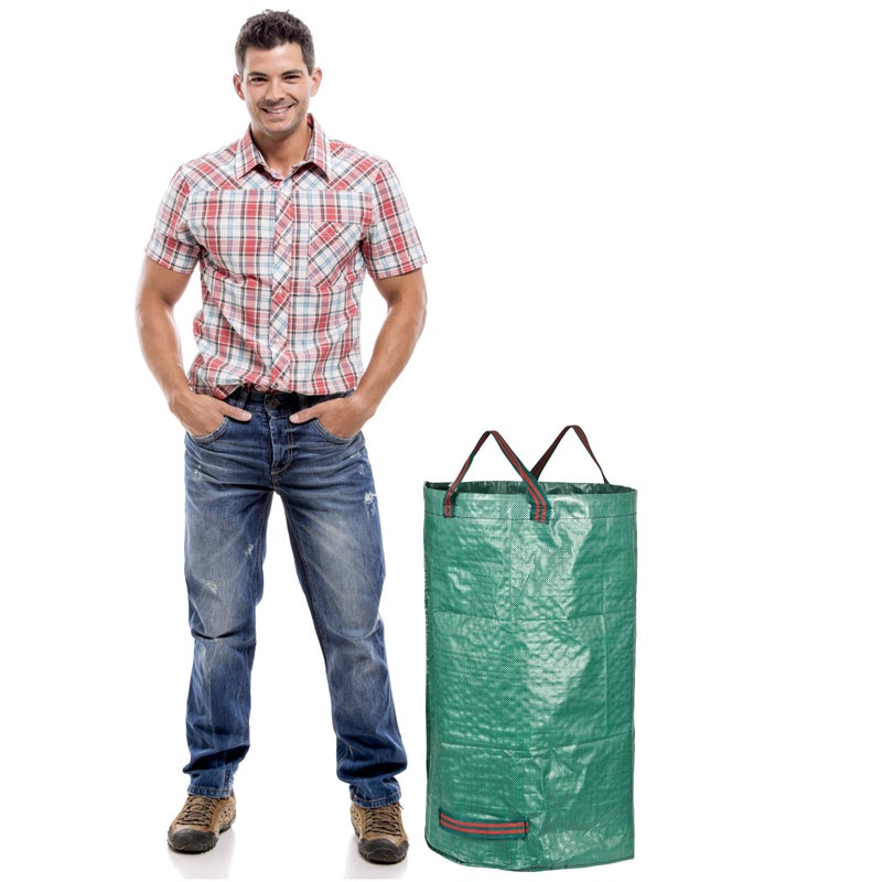GardenMate حقائب نفايات الحدائق القابلة لإعادة الاستخدام من جاردن ميت 3 عبوات سعة 32 جالون (H30، D18 بوصة) - حقائب نفايات الفناء - Image 2